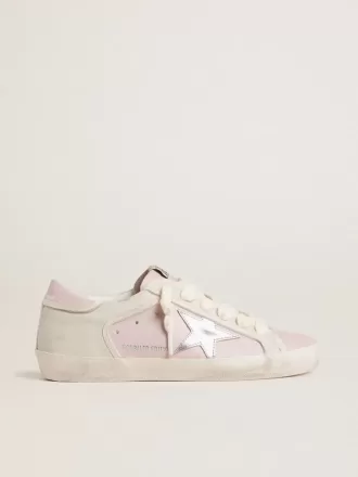 Super-Star LTD aus rosa Leder mit silberfarbenem Lederstern und rosa Lederabsatzlasche