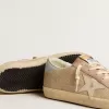 Super-Star LTD aus weißem Mesh und rosa Nubukleder mit Swarovski-Kristallen an der Fersenlasche