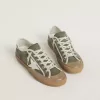 Super-Star LTD für Damen aus grünem Canvas mit weißem Lederstern