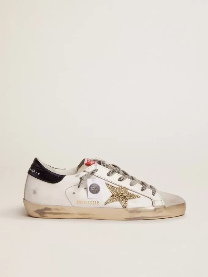 Super-Star LTD für Damen mit blauer Fersenlasche und Swarovski-Kristallstern