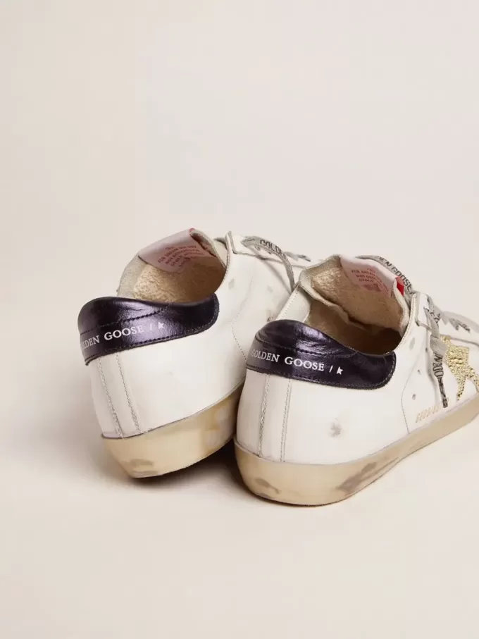 Super-Star LTD für Damen mit blauer Fersenlasche und Swarovski-Kristallstern