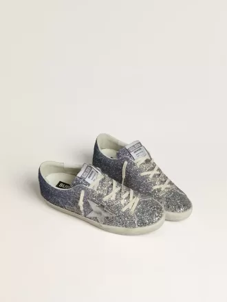 Super-Star LTD in mehrfarbigem Glitzer mit silbernem Metallic-Lederstern