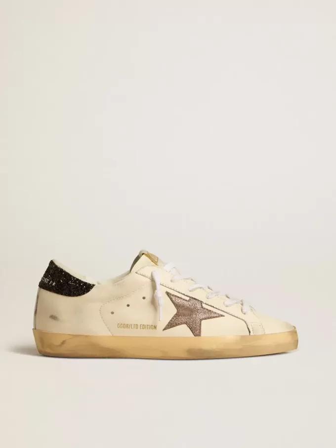 Super-Star LTD mit laminiertem Lederstern und schwarzer Glitzer-Fersenlasche