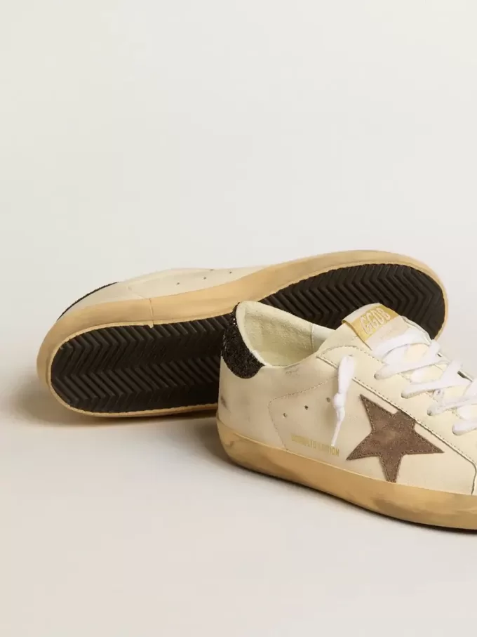 Super-Star LTD mit laminiertem Lederstern und schwarzer Glitzer-Fersenlasche