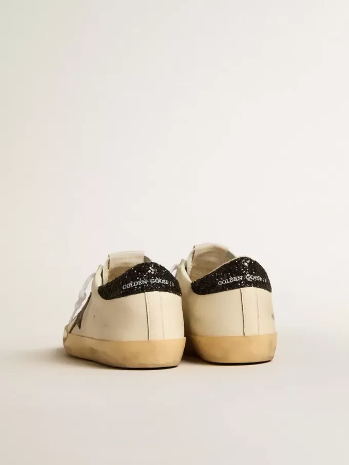 Super-Star LTD mit laminiertem Lederstern und schwarzer Glitzer-Fersenlasche