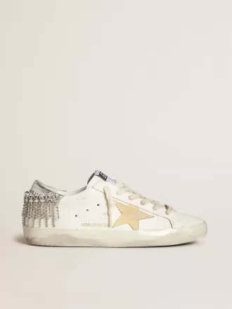 Super-Star LTD mit Stern aus Wildleder und Fersenlasche aus Leder mit Kristallen