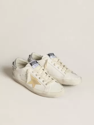 Super-Star LTD mit Stern aus Wildleder und Fersenlasche aus Leder mit Kristallen