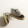 Super-Star LTD mit Swarovski-Kristallen und schwarzem Lederstern