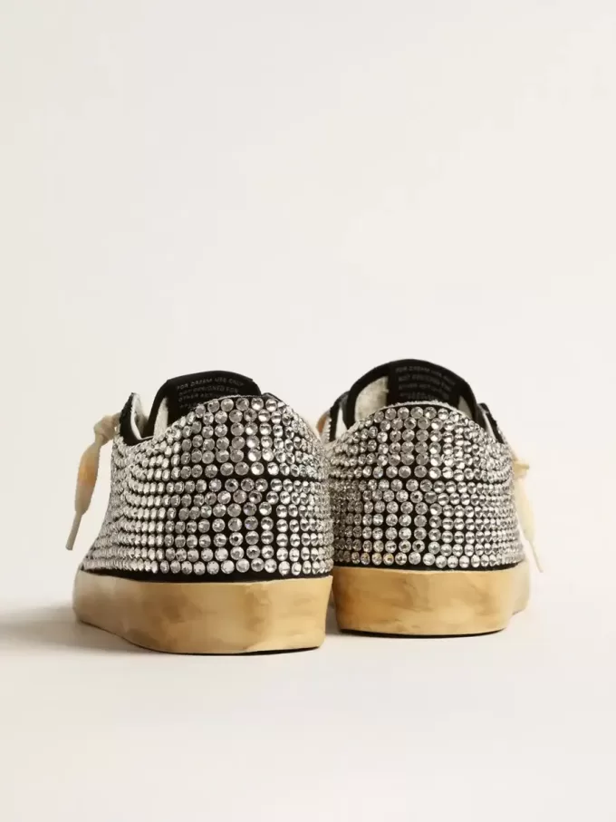 Super-Star LTD mit Swarovski-Kristallen und schwarzem Lederstern