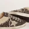 Super-Star Sabot für Damen mit Glitzer und Lammfellfutter Super-Star Sabot für Damen mit Glitzer und Lammfellfutter