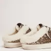 Super-Star Sabot für Damen mit Glitzer und Lammfellfutter Super-Star Sabot für Damen mit Glitzer und Lammfellfutter