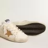 Super-Star Sabots aus Leder mit plastifiziertem goldenem Glitzerstern