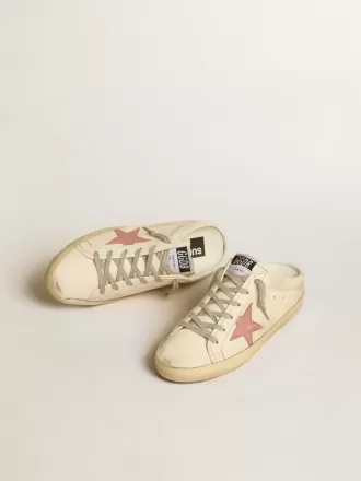 Super-Star Sabots für Damen aus Nappa mit rosa Lederstern