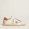 Super-Star-Sneaker für Damen mit Stern aus Wildleder und brauner Fersenlasche