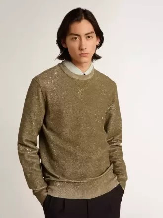 Sweatshirt aus Baumwolle in Buchefarbe mit Vintage-Effekt Sweatshirt aus Baumwolle in Buchefarbe mit Vintage-Effekt