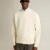 Sweatshirt in Altweiß mit umgekehrtem Logo auf der Rückseite – Jersey Capsule