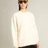 Sweatshirt in Altweiß mit umgekehrtem Logo auf der Rückseite – Jersey Capsule