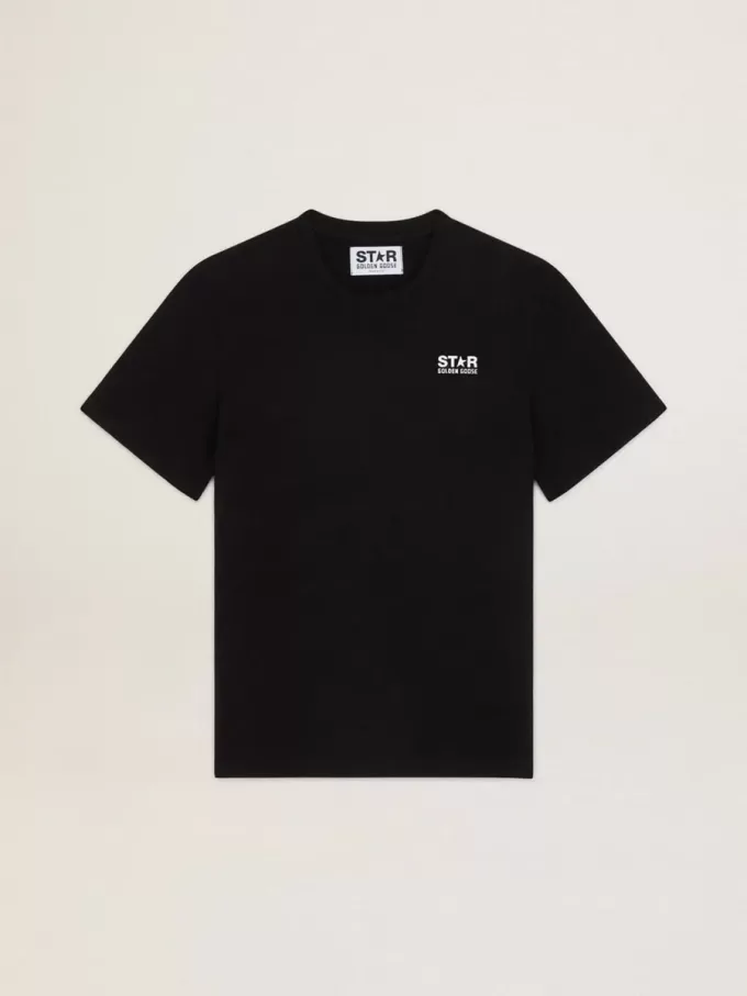 T-Shirt aus der Black Star Collection mit kontrastierendem weißem Logo und Stern