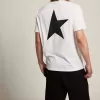 T-Shirt aus der White Star Collection mit kontrastierendem schwarzem Logo und Stern T-Shirt aus der White Star Collection mit kontrastierendem schwarzem Logo und Stern