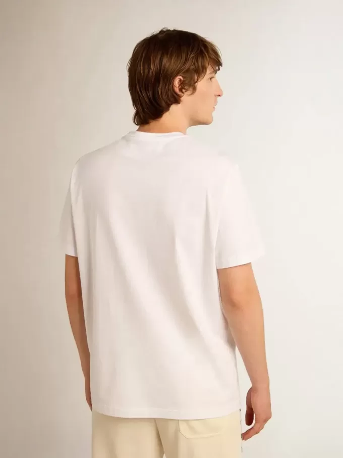 T-Shirt aus der White Star Collection mit schwarzem Stern auf der Vorderseite T-Shirt aus der White Star Collection mit schwarzem Stern auf der Vorderseite