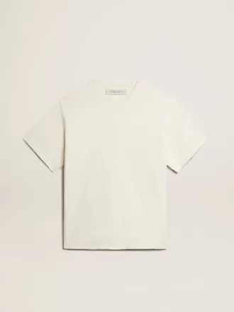 T-Shirt in Altweiß mit umgekehrtem Logo auf der Rückseite – Jersey Capsule