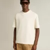 T-Shirt in Altweiß mit umgekehrtem Logo auf der Rückseite – Jersey Capsule