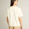T-Shirt in Altweiß mit umgekehrtem Logo auf der Rückseite – Jersey Capsule