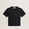 T-Shirt in gewaschenem Schwarz mit umgekehrtem Logo auf der Rückseite – Jersey Capsule