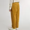 Tabakfarbene Chino-Hose für Jungen mit Stickerei