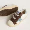 Teen Old School aus Nappaleder mit hellblauem Wildlederstern und braunen Wildledereinsätzen
