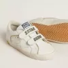 Teen Old School aus weißem Leder mit goldenen Details Teen Old School aus weißem Leder mit goldenen Details