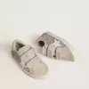 Teen Old School in Silber und Pink Glitzer mit weißem Lederstern