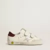 Teen Old School mit silbernem Metallic-Lederstern und violettem Wildleder-Fersenlasche Teen Old School mit silbernem Metallic-Lederstern und violettem Wildleder-Fersenlasche