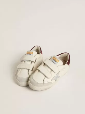 Teen Old School mit silbernem Metallic-Lederstern und violettem Wildleder-Fersenlasche