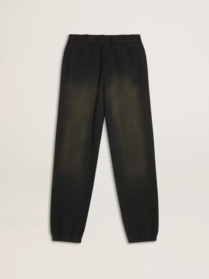 Unisex-Jogginghose in gewaschenem Schwarz