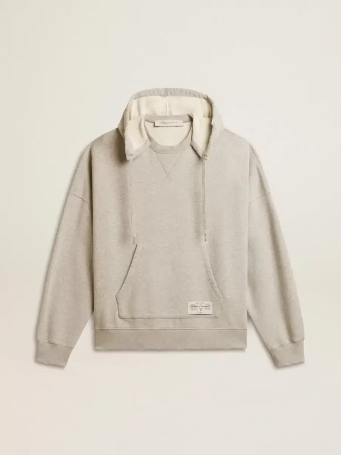 Unisex-Kapuzenpullover aus Baumwolle mit Aufdruck auf der Rückseite Unisex-Kapuzenpullover aus Baumwolle mit Aufdruck auf der Rückseite
