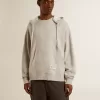 Unisex-Kapuzenpullover aus Baumwolle mit Aufdruck auf der Rückseite Unisex-Kapuzenpullover aus Baumwolle mit Aufdruck auf der Rückseite