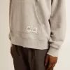 Unisex-Kapuzenpullover aus Baumwolle mit Aufdruck auf der Rückseite Unisex-Kapuzenpullover aus Baumwolle mit Aufdruck auf der Rückseite