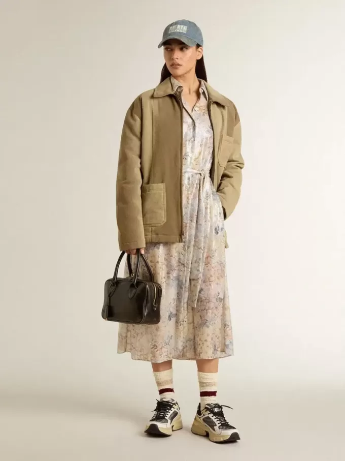 Unisex-Steppjacke in Khaki-Tönen