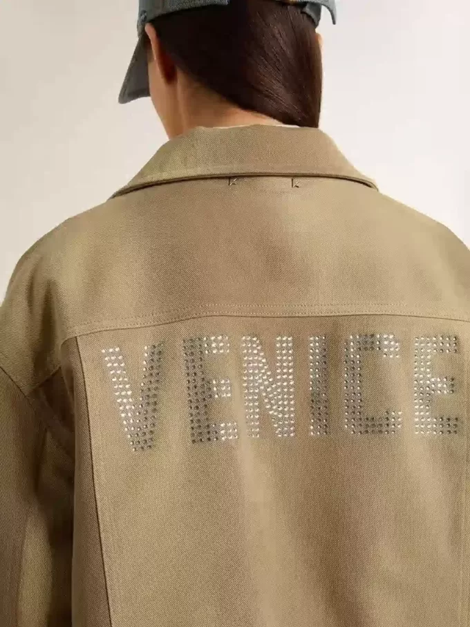 Unisex-Steppjacke in Khaki-Tönen