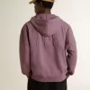 Unisex-Sweatshirt aus mauvefarbener Baumwolle mit Print auf der Vorderseite Unisex-Sweatshirt aus mauvefarbener Baumwolle mit Print auf der Vorderseite