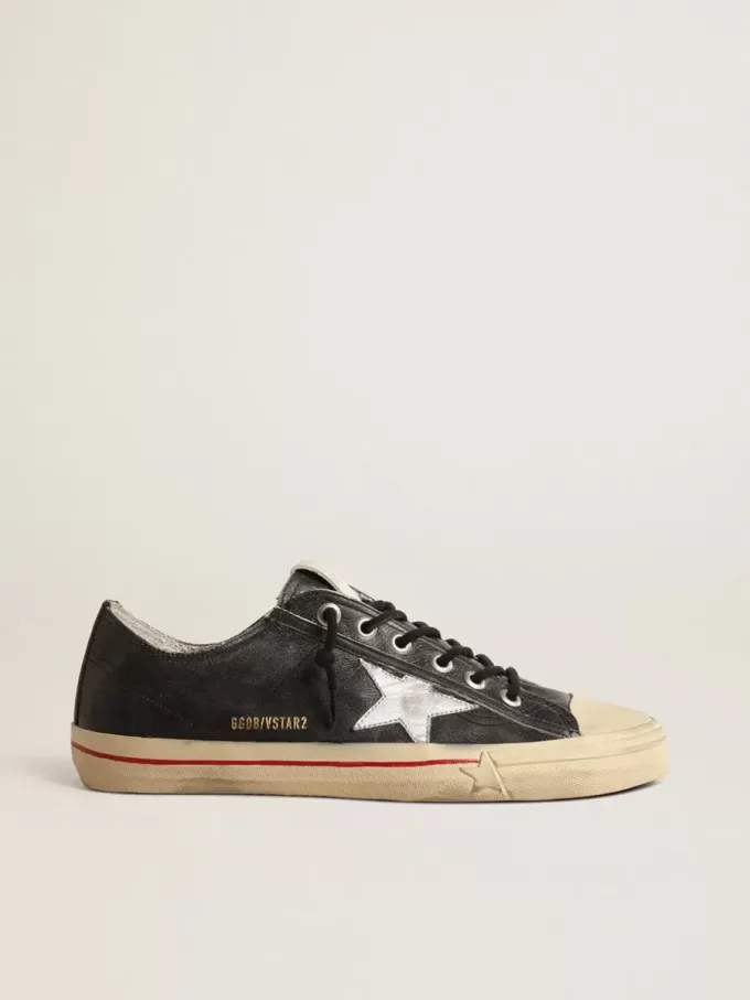V-Star LTD aus blauem Leder mit silbermetallicfarbenem Lederstern