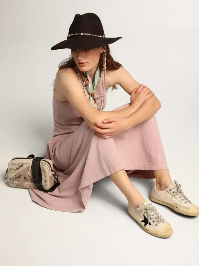 V-Star LTD für Damen mit schwarzem Wildlederstern und gesticktem Schriftzug
