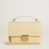 Venezia Tasche aus beigem Leder mit Python-Print und goldenen Details Venezia Tasche aus beigem Leder mit Python-Print und goldenen Details