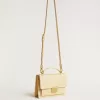 Venezia Tasche aus beigem Leder mit Python-Print und goldenen Details Venezia Tasche aus beigem Leder mit Python-Print und goldenen Details