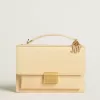 Venezia Tasche aus beigem Leder mit Python-Print und goldenen Details Venezia Tasche aus beigem Leder mit Python-Print und goldenen Details