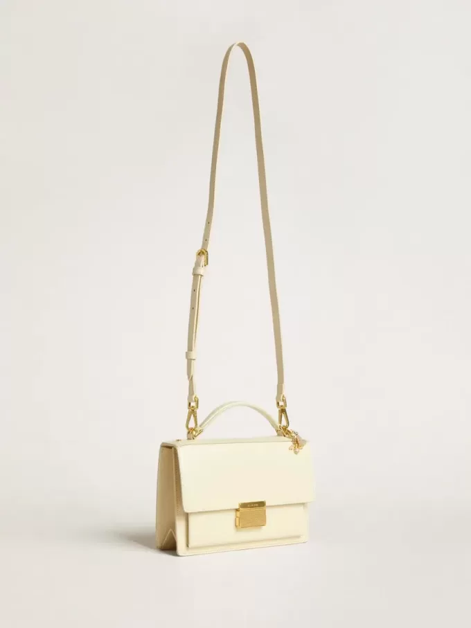 Venezia Tasche aus butterfarbenem Leder mit doppeltem Anhänger