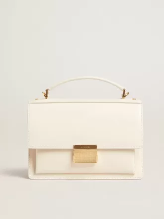 Venezia Tasche aus butterfarbenem Leder mit Golddetails