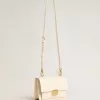 Venezia Tasche aus butterfarbenem Leder mit Golddetails