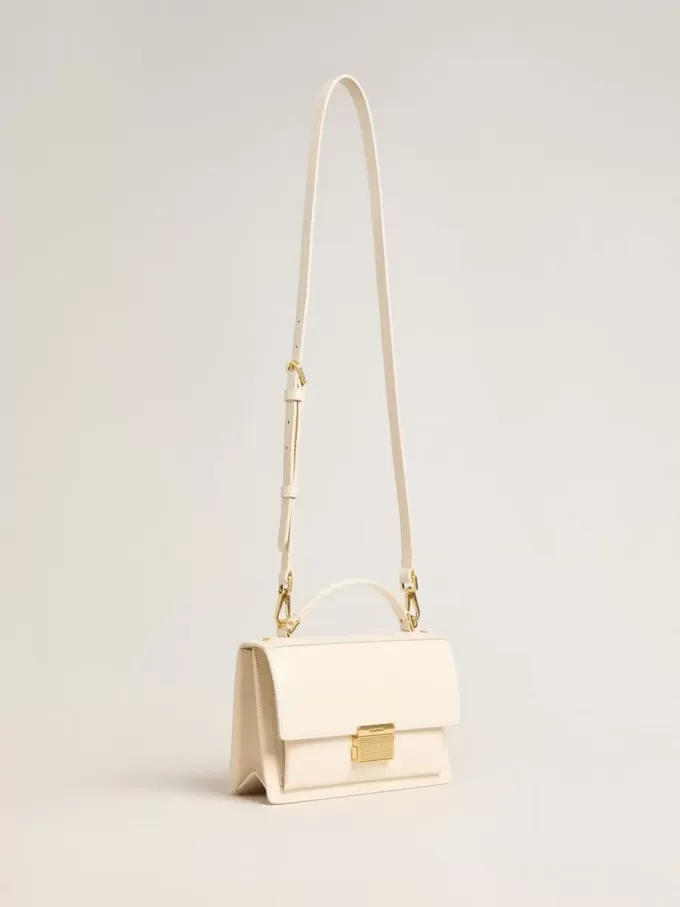 Venezia Tasche aus butterfarbenem Leder mit Golddetails